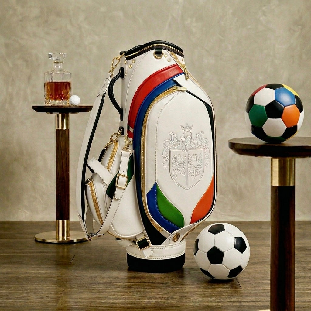 Crest of Nations cart bag with embossed heraldic crest