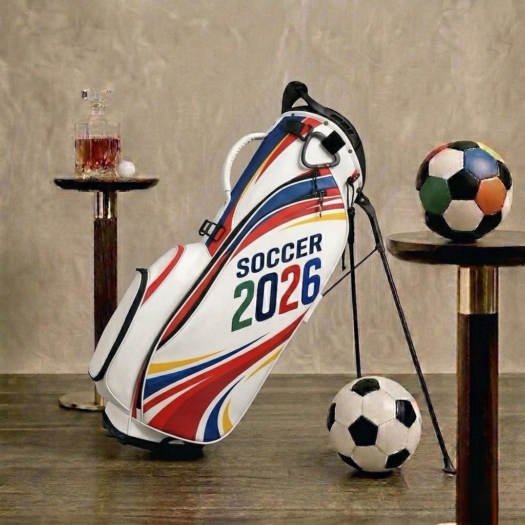 Color Streak 2026 stand bag with sweeping color ribbons